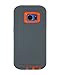 WallSkiN Turtle Series Belt Clip Cases for Galaxy S7 Edge (5.5”), 3-Layer Full Body Life-Time Protective Defender Cover & Holster & Kickstand & Shock, Drop, Dust Proof - Dark Grey/Orange