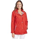 Fleet Street Ltd. womens 33"anorak Raincoat W/Removable Hood