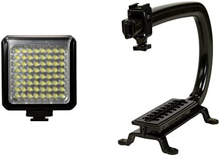 Cam Caddie Scorpion EX &amp; LED-64 Video Light Stabilizing , Black (0CC-EX-LED64)
