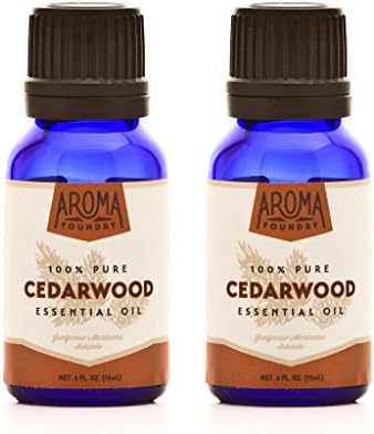 Aroma Foundry Cedarwood Essential Oil - 15 ml 2 Pack - 100% Pure &amp; All Natural