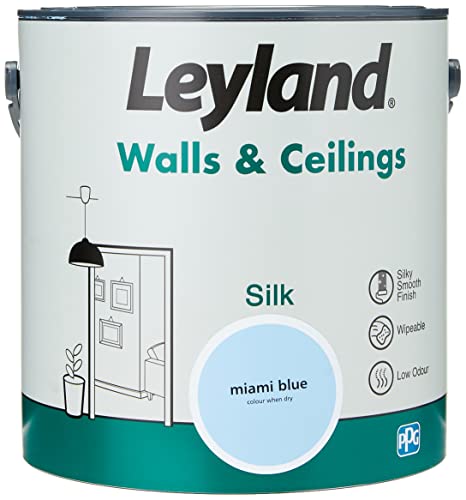 Leyland Walls & Ceilings Silk, Miami Blue, 2.5 Litre