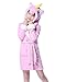 NEWCOSPLAY Children's Unicorn Hooded Pajamas Bath Robe (8Y/10Y, Pink Unicorn)
