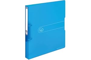 Herlitz 11205713 Ring Binder A4 Polypropylene 2 Ring Binder 2.7 cm Spine, 16 mm Capacity, Opaque Black 25 mm Filling Level 25 mm Transparent Blue
