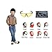 2 Pack Mega Set Kids Tactical Jacket Vest Kit for Nerf N-Strike Gun Wars, 80 x Refill Darts, 4 x Wrist Bands, 4 x Quick Reload Clip, 2 x Face Mask, 2 x Protective Glasses