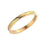 Fullrainbow Stainless Steel Grooved Cuff Bangle