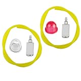 Hipa 530-035497 Primer Bulb + 530095646 Fuel Filter + 3/32" x 3/16" .080" x .140" Fuel Line Hose for Poulan Weedeater String Trimmer/Blower