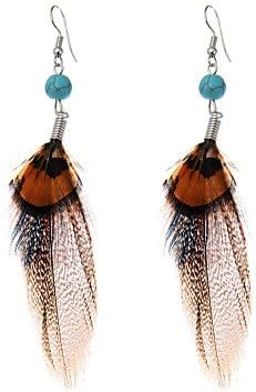 XZX Jewellery Women's Drop Earrings Turquoise Basic Sexy Crossover Luxury Victorian Costume Jewelry Feather Turquoise Geometric Wings / Feather Jewelry