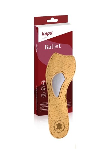 Orthotic 3/4 Leather Insoles for Pumps/heels with Arch Support, Kaps Ballet, All Sizes (Women /10 US / 41 EUR / 8 UK)