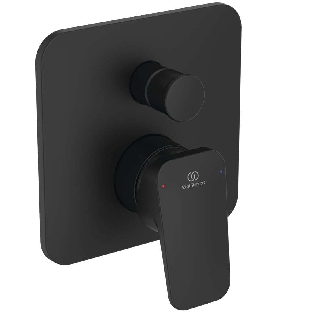 Ideal Standard - Ceraplan Concealed Single Lever Shower Mixer Tap Complete Two Way Silk Black