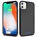 SHENMZ Battery Case for iPhone 11, [6200mAh] Upgraded Portable Protective Charging Case, Rechargeable Extended Battery Pack Smart Charger Case Backup Power Bank Cover for iPhone 11 (6.1 inch) – Black