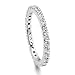 espere CZ Paved Stackable Eternity Ring Wedding Band in Silver Size 7