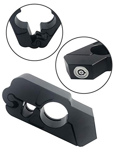 Beasteel Universal Aluminum CNC Motorcycle Grip Lock by Secure Your Motorcycle/Bike/ATV/Moped/Scooter Locks Your Grip/Brake/Throttle/Handlebar Under 5 Seconds! (Black/Orange/Red/Silver/Blue)