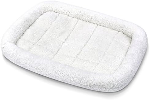 Fluffy Paws – Pet Bed Crate Pad | Small-Sized Dog Crate Pad Measures 28 x 14 x 3 |Cat or Dog Mattress Features Soft, Padded Sleep Area | Machine Washable Pet Crate Pad with Anti-Skid Bottom | Gray