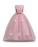 FKKFYY 2-14 Years Girl Wedding Party Graduation Dresses