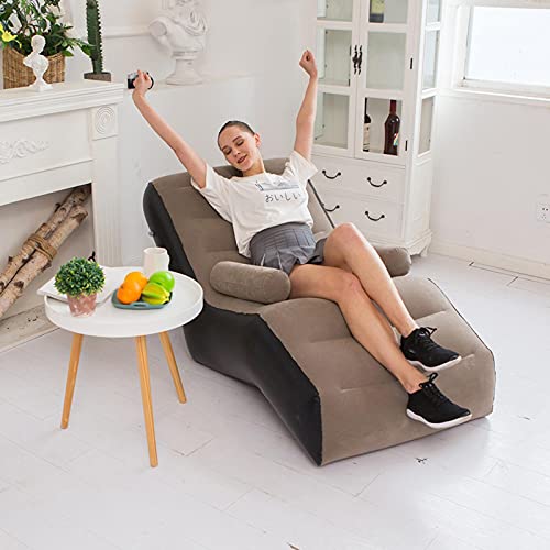 Inflatable Chaise Lounges Folding Lazy Floor Chair Sofa Lounger Bed