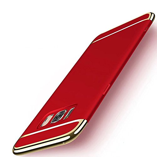 Galaxy S8 Plus Case, NAISU Galaxy S8 Plus Back Cover, Ultra Slim & Rugged Fit Shock Drop Proof Impact Resist Protective Case, 3 in 1 Hard Case for Samsung Galaxy S8 Plus - Red