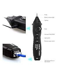 BTMETER BT-5900A RJ11 - Kit de sonda de generador de tonos para cables de red Ethernet LAN, probador de teléfono, comprobador de continuidad