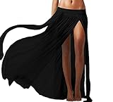 JAKY Womens Sheer Sarong Side Slit Beach Skirt Maxi Swimsuit Cover UPS Swimwear