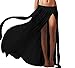 JAKY Womens Sheer Sarong Side Slit Beach Skirt Maxi Swimsuit Cover Ups Swimwear