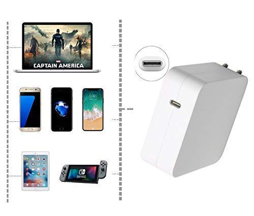 Universal 65W USB Type C PD Portable Wall Charger Power Adapter For HP/Acer/LG/Samsung Mate Book/ Lenovo US/Can/Mex Only Used In USB Type C Notebooks/Tablets