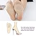 Flammi Women's Ultra Low Cut Liner Socks with Sling Back No Show Padded Half Socks (Shoe-Size 5-8 US, 4 Pairs- Beige)