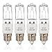 4-Pack JDE11 120V 50W Halogen JDE11 50W Bulb Warm White 50 Watt T4 E11 Bulb JDE 11 T4 50W for Chandeliers, Pendants, Table Lamps, Cabinet Lighting, Mini-Candelabra Base T4 Bulb, by BluexBulbs