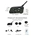 ideapro Wireless Bluetooth Interphone, 1200M Range 6 Riders Water Resistant Bluetooth Motorcycle Motorbike Helmet Intercom Interphone Headset for Riding, Trip, Cruise, Offroad, Snow Vnetphone