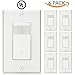 Sunco Lighting 6 Pack Vacancy & Occupancy Motion Sensor Wall Switch, UL LISTED, Title 24 Qualifed, 180° Field View, Automatic and Manual ON/OFF, Neutral Wire Required, White