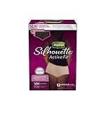 Depend Underwear Silhouette Active Fit, Beige & Black, Small/Medium, 12 Count (1 Pack)