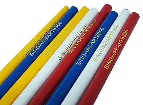 Amornphan 4 Colors Cut-Free Tailor's Chalk Pencils Fabric Marker Marking and Tracing Disappearing Tools Craft Sewing Glass Metal Vinyl Plastic Cloth 12 Pieces/Set - Thumbnail 6