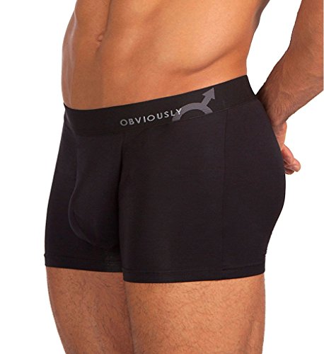 Obviously - Original - AnatoMAX - Boxer Brief 3 inch Leg (Medium, Black)