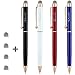 CHAOQ Stylus Pen, [4 Pcs, Rose Gold Clip] Mesh Fiber Tip Stylus for All Capacitive Touch Screens Cell Phones, iPad, Tablets, Ball Pen Black Ink with 6 Extras Replacement Mesh Tips and 6 Rubber Tips