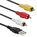 RCA to USB Cable AV Audio Video Camcorder Adapter Cables for TV Mac PC