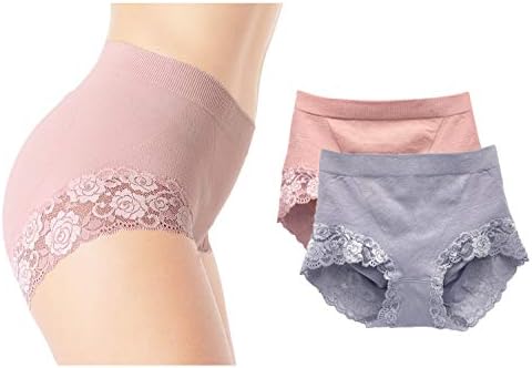 Women Cotton Underwear Seamless Panties Full Coverage Lace Briefs fo Ladies