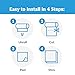 Extra Large Whiteboard Decal Sticker, Self-Adhesive Paper Message Board (6.5 FEET) Peel and Stick Wallpaper with 4 Dry Erase Markers, Size 17.7” X 78.7”
