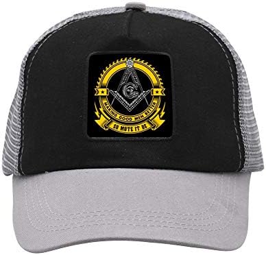 FANZAO Freemason Baseball Hat Adjustable Mesh Trucker Baseball Cap Hat for Unisex
