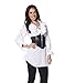 Underwraps Women's Pirate Laced Front Blouse, White, X-Large