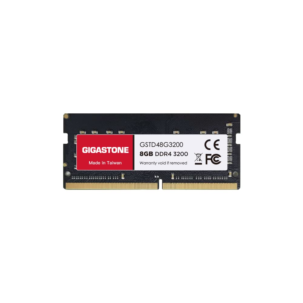 【DDR4 RAM Laptop Only】GIGASTONE 8GB DDR4 3200MHz (2933MHz or 2666MHz) PC4-25600 (PC4-23400/21300) CL22 1.2V SODIMM 260 Pin Unbuffered Non ECC High Performance Notebook Memory Upgrade