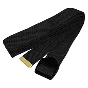 Yoga Direct 10-Feet Yoga Strap with Clip Style Buckle, Black