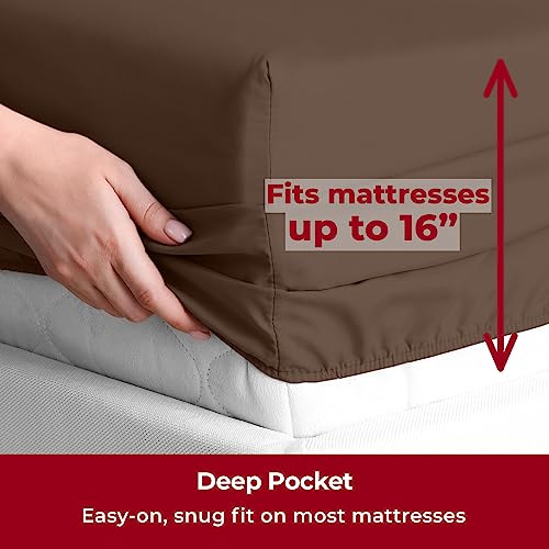 Mellanni King Size Sheets Set 4 Piece Iconic Collection Bedding