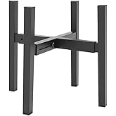 DDPow Heavy Plant Stand for 10"-16" Plant Pot Indoor Outdoor Corner, Adjustable Metal Heavy Duty for Large Pot (Black 1 Pack)