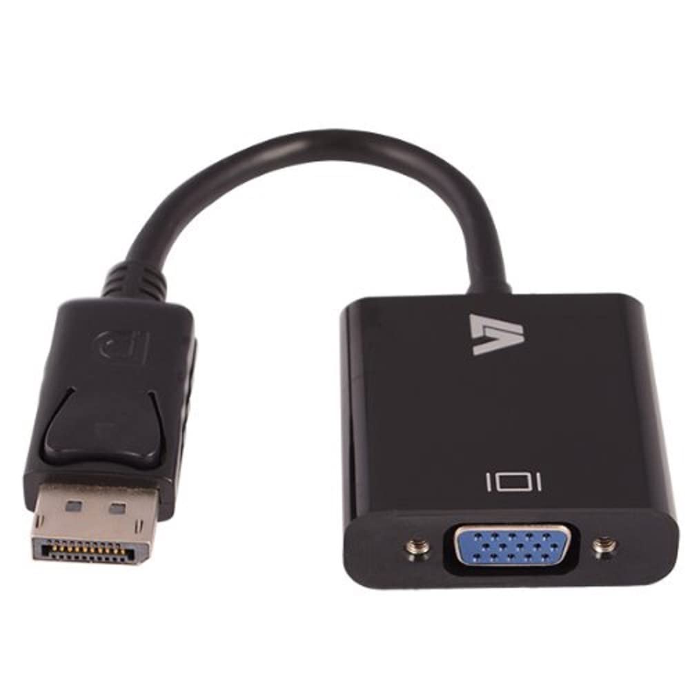 V7 CBLDPVGA-1E 10 cm DisplayPort VGA Adapter - Black