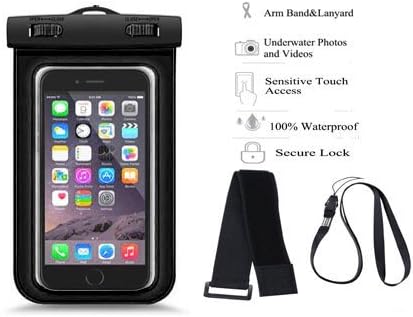 Universal Waterproof Case Bag, With Armband &amp; Neck Strap (Black)