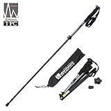 Weanas Folding Collapsible Trekking Pole Climbing Stick with EVA Foam Handle, Ultralight Adjustable Alpenstocks, for Travel Hiking Climbing Backpacking Walking