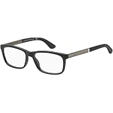 Tommy Hilfiger Plastic Rectangular Eyeglasses 55 0003 Matte Black