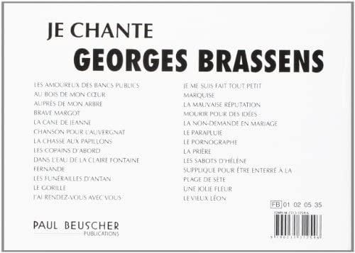 Je Chante Brassens Paroles Et Accords Amazon Es Brassens