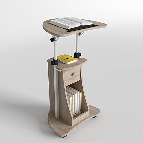 Zfggd Laptop Desk Cart Standing Style Computer Desk Movable Adjustable Floating Desk With Storage Notebook Bedside Table (color : C)