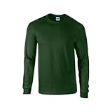 Gildan Mens Plain Crew Neck Ultra Cotton Long Sleeve T-Shirt