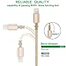 BESWASUD iPhone Charger, 3pack 6ft Extra Long Nylon Braided Lightning to USB Cable Syncing and Fast Charging Cable Cord Compatible with iPhone X/8/7/6s/6/Plus/5se/5s/5c/5,iPod,iPad(Gold)