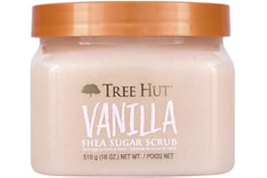 Tree Hut Vanilla Shea Sugar Exfoliating & Hydrating Body Scrub, 18 oz